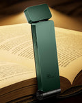 Book Light, Rechargeable Clip-On LED Reading Light for Bed | 3 Color Temperatures with Stepless Dimming, Ultralight Bookmark Design for Book Lovers, Green