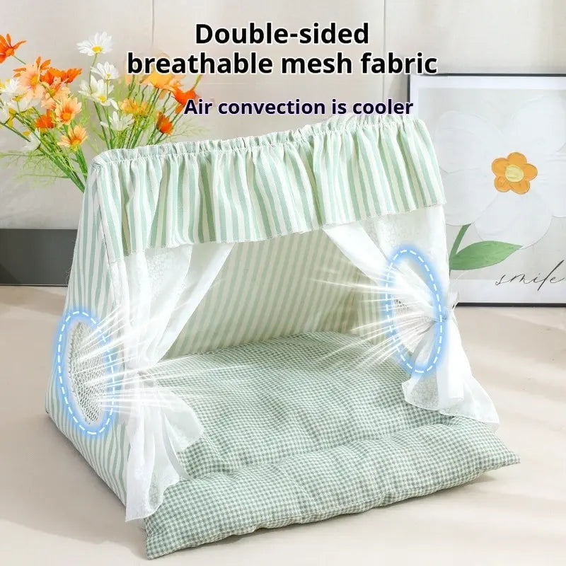 Cozy Cat & Small Dog Tent Bed — Washable Enclosed Plush Cave