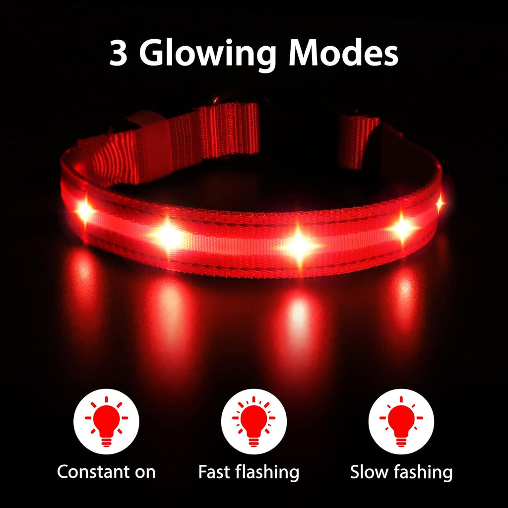 Rechargeable LED Light-Up Dog Safety Collar