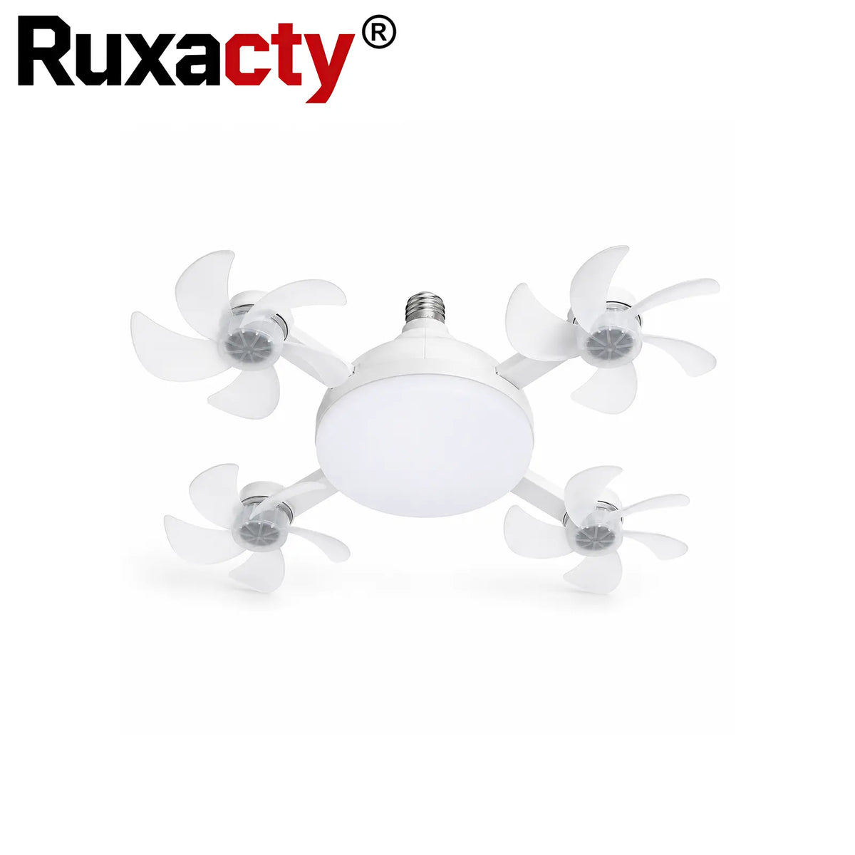 Foldable Ceiling Fan Light with Remote — E26 Socket, LED, Quiet Airflow