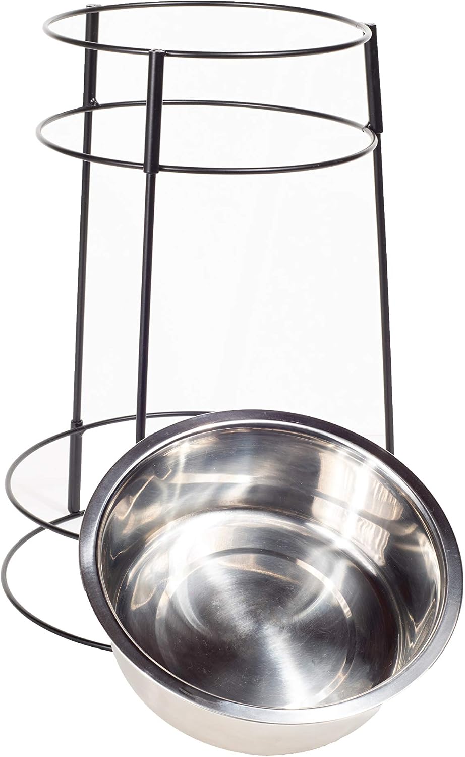 Elevated Dog Bowl Stand with Stainless Steel Bowl, 15in