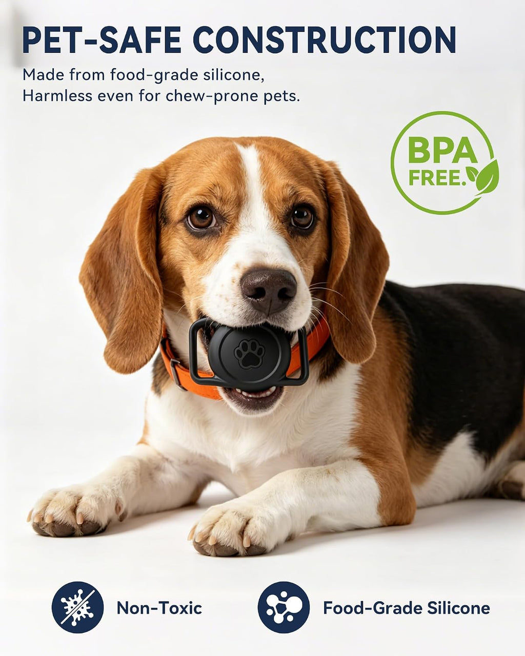 AirTag Holder for Dog Collar, Waterproof 2-Pack (AirTag Not Included)