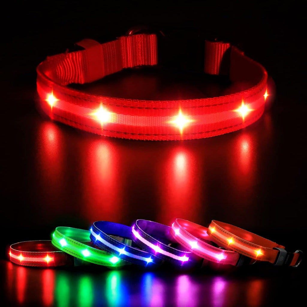 Rechargeable LED Light-Up Dog Safety Collar