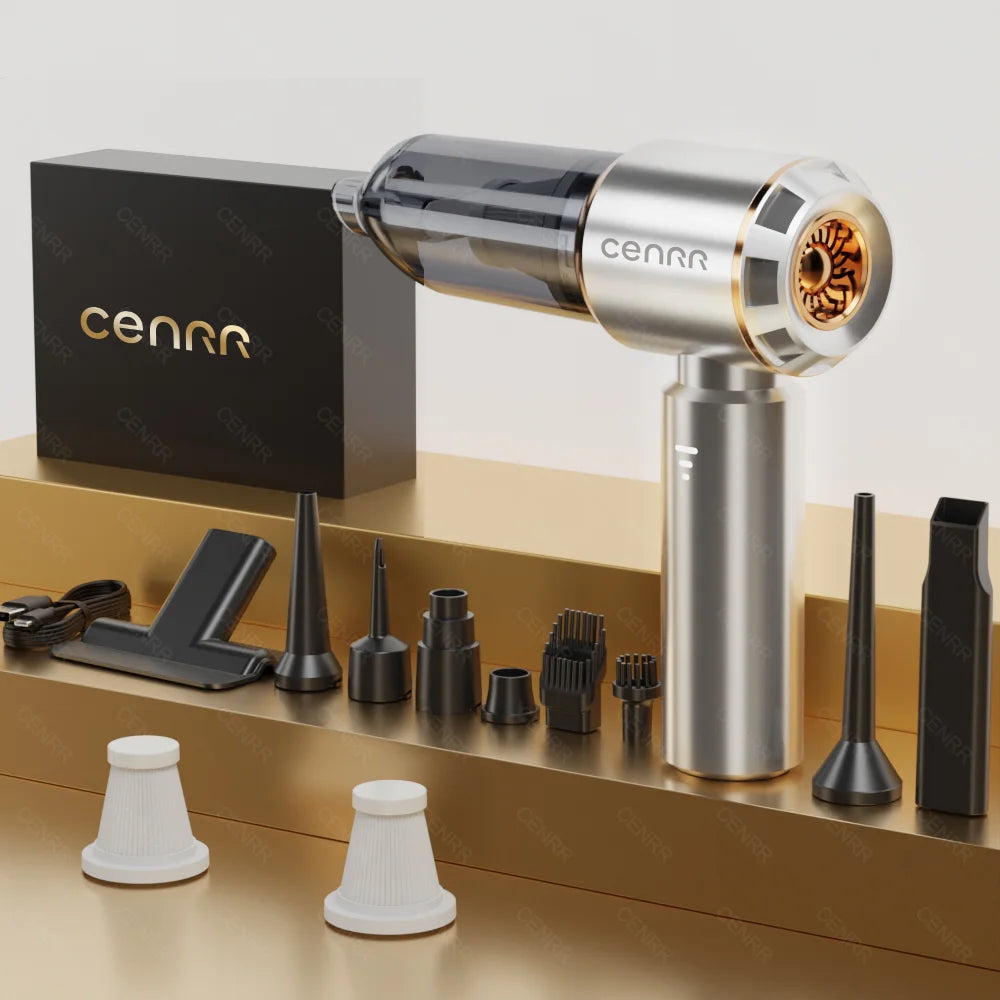 CENRR Cordless Mini Car Vacuum Cleaner - Handheld Portable Cleaner