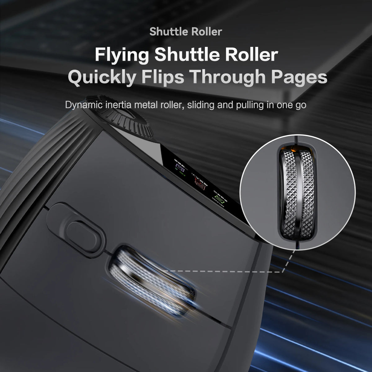 Ergonomic Vertical Mouse with RGB Backlight & Adjustable Speed