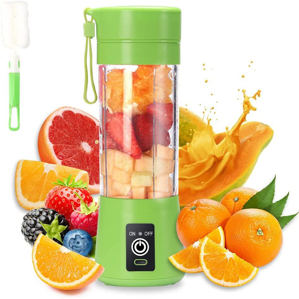 Portable USB Rechargeable Blender, 380ml Personal Juicer Cup with 6 Blades