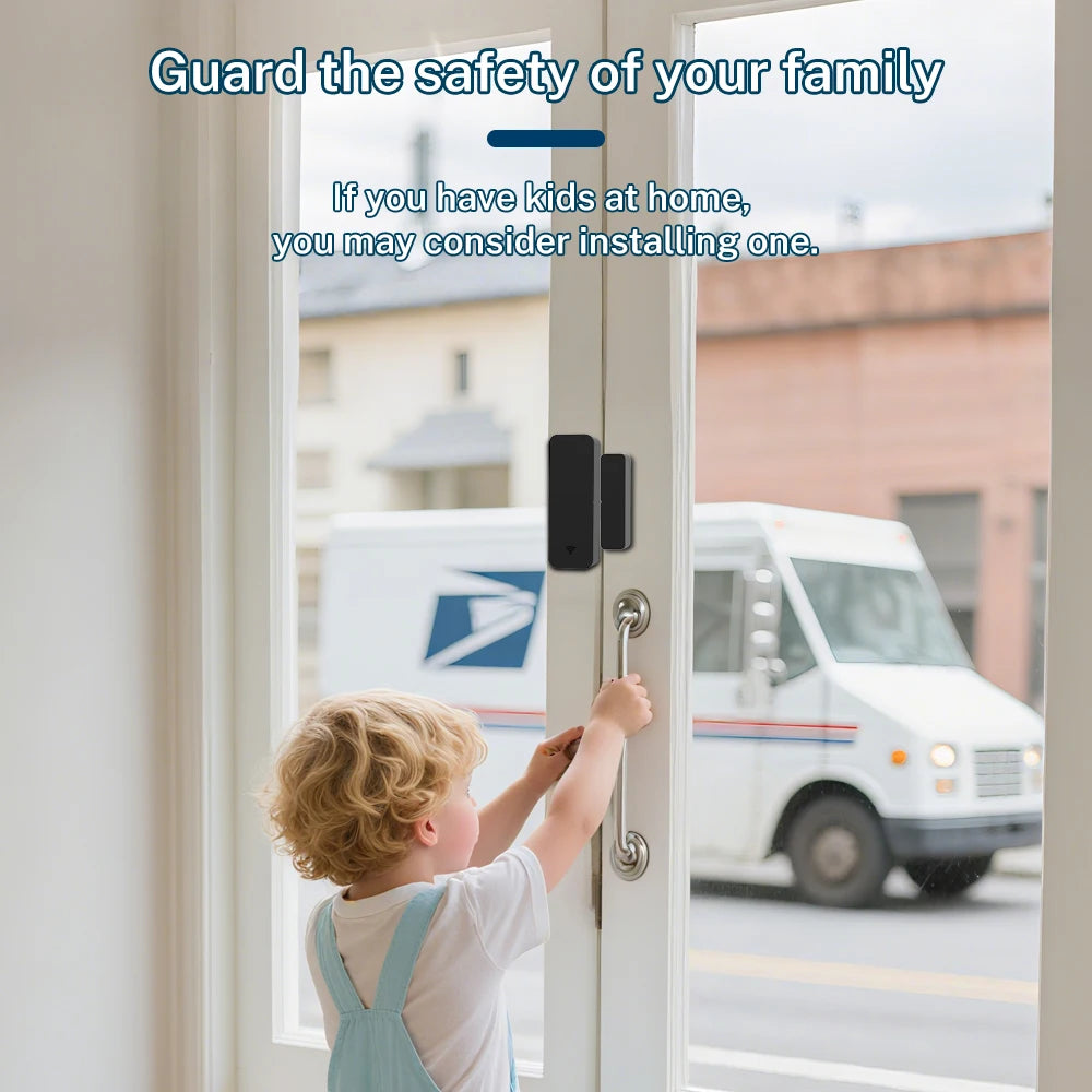 WiFi Door & Window Sensor, Smart Entry Alert for Home Security (2.4GHz)