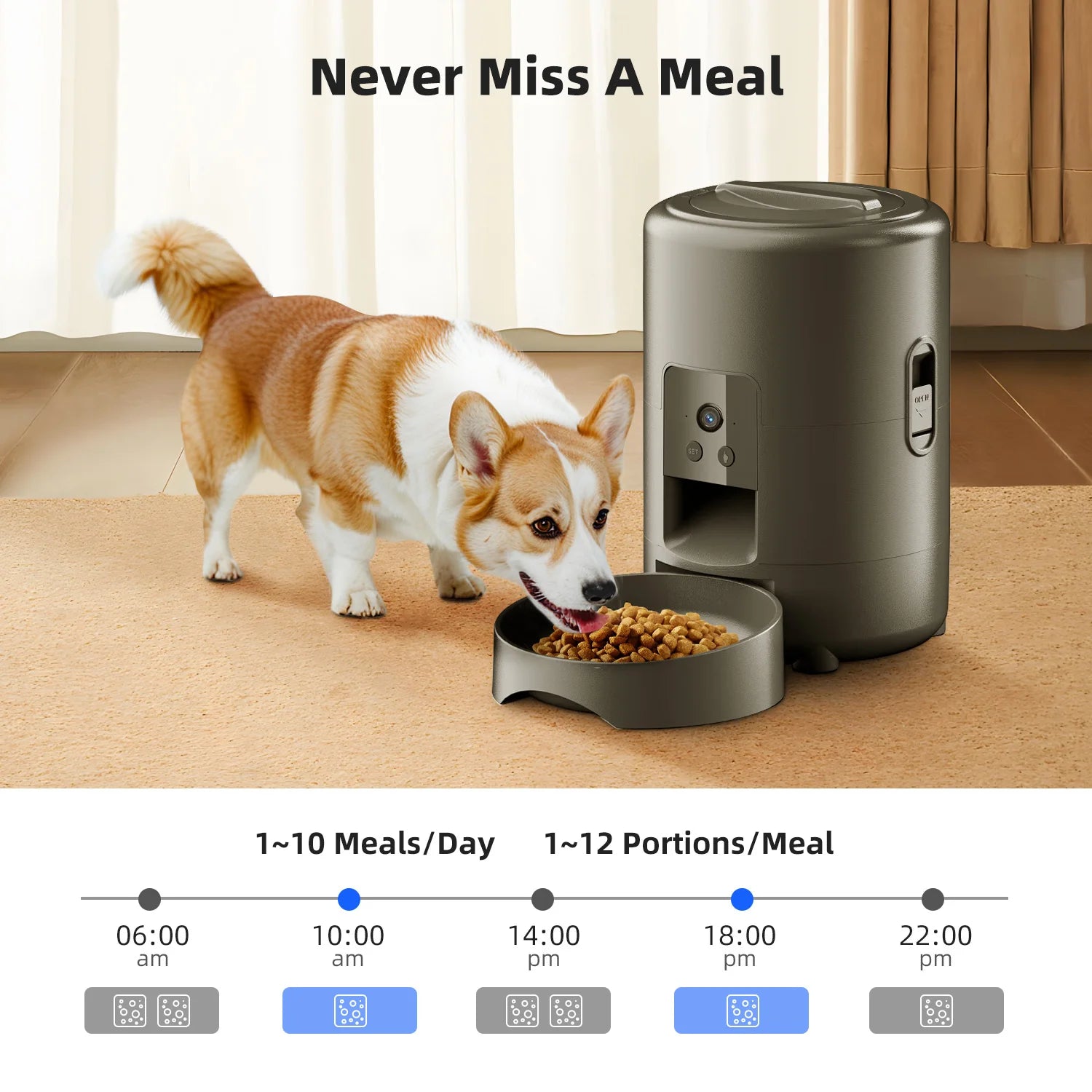 2L WiFi Automatic Pet Feeder with App Control