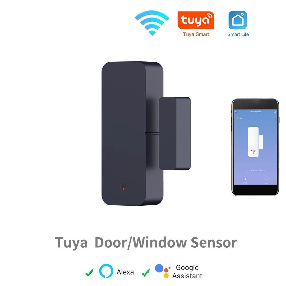 WiFi Door & Window Sensor, Smart Entry Alert for Home Security (2.4GHz)