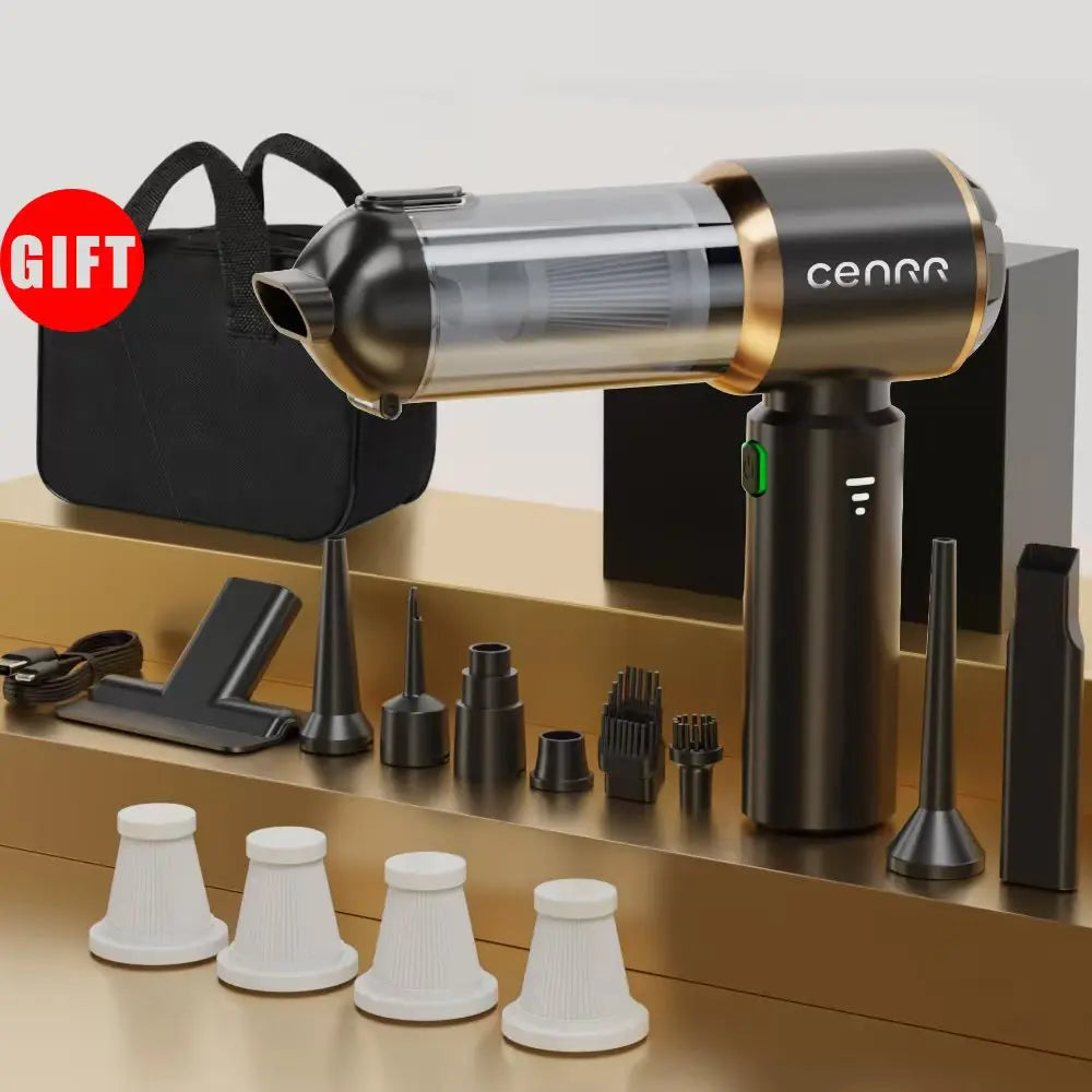 CENRR Cordless Mini Car Vacuum Cleaner - Handheld Portable Cleaner
