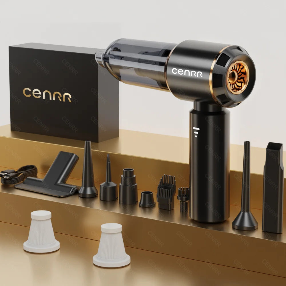CENRR Cordless Mini Car Vacuum Cleaner - Handheld Portable Cleaner