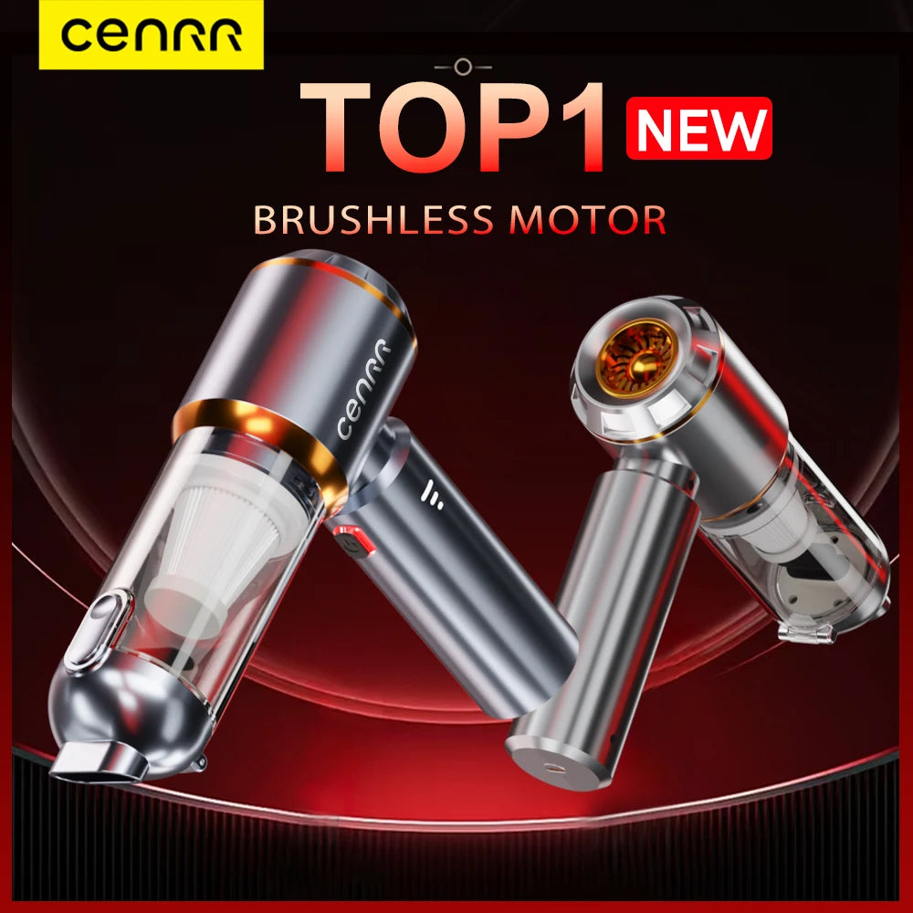 CENRR Cordless Mini Car Vacuum Cleaner - Handheld Portable Cleaner